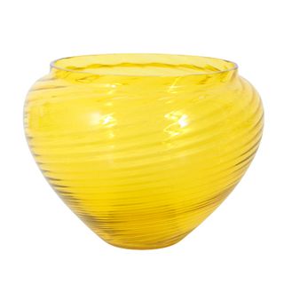 Steuben Bristol Yellow Bowl, Swirl Design