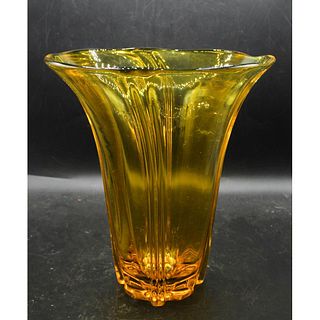 Steuben Bristol Yellow Vase