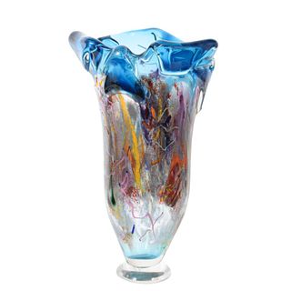 2001 Signed Roddy Capers Art Glass Vase