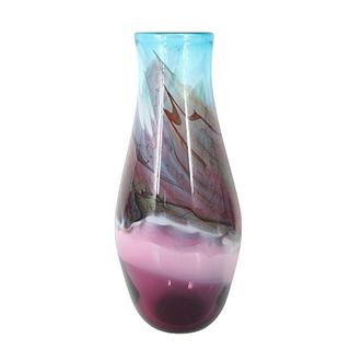 Signed D'Luna Art Glass Vase