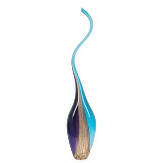 Kyle Gribskov Studio Art Glass Snake Neck Vase