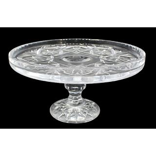 Cut Crystal Footed Cake Stand