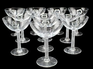(11) Lalique Phalsbourg Champagne Glasses