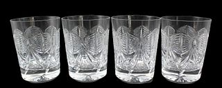 Set of 4 Waterford "Happiness" Old Fashion Glasses