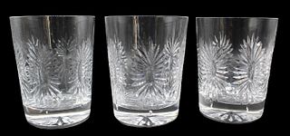 Set of (3) Waterford "Health" Old Fashion Glasses