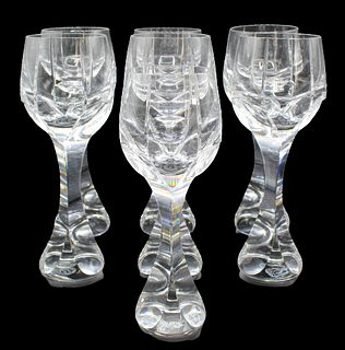 (7) Baccarat Neptune Crystal Wine Glasses