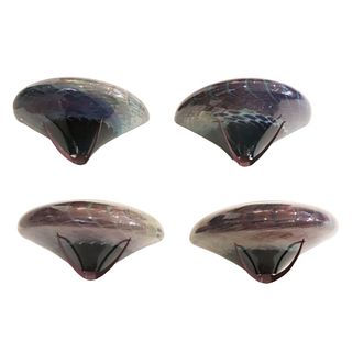 (4) Joseph Clearman Art Glass Nautilus Sconces