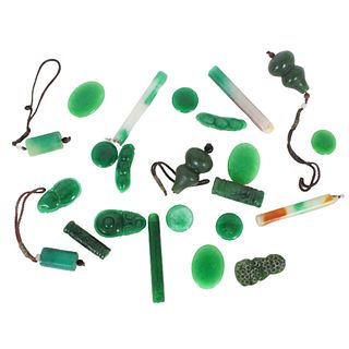 Collection of (23) Chinese Green Pendants