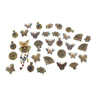 Collection of (32) Metal Decorative Pendants