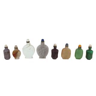 (8) Chinese Stone Snuff Bottles