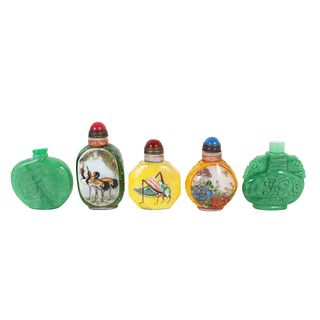 Collection of (5) Chinese Snuff Bottles