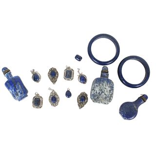 Collection of (14) Blue Chinese Objects