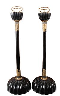 Pair of Antique Japanese Candlesticks