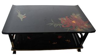 Japanese Black Lacquer Low Table