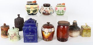 Collection of (13) Antique Tobacco Jar
