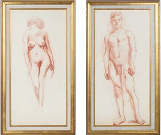 (2) Fritz Glarner (1899-1972) NY, Nude Pastels