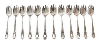 Madam Jumel Whiting Sterling Ice Cream Forks, 7OZT