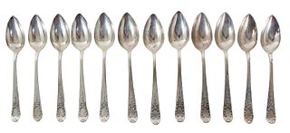 (12) Madam Jumel Whiting Sterling Spoons 10 OZT