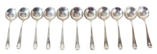 12 Madam Jumel Whiting Sterling Soup Spoons 8 OZT