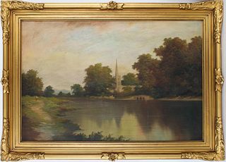 19th Century Painting Signed Clark