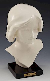 Plaster Bust of Girl "Paskliljan"