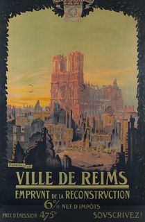 Vintage French Poster "Ville de Reims"