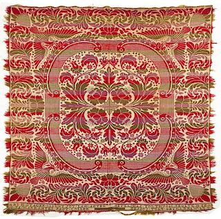 19th C Henry Stager, Mount Joy Jacquard Coverlet