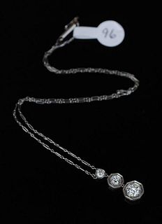 14k Gold Edwardian Diamond Necklace