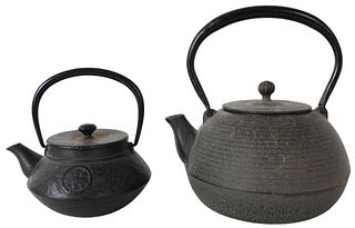 (2) Japanese Cast Iron Teapots