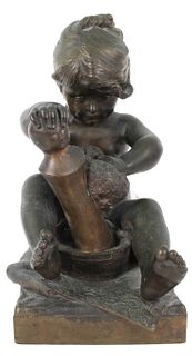 Croisy Bronze Sculpture of Child