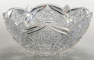 J. Hoare Brilliant Period Cut Glass Bowl