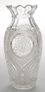 Meriden Brilliant Period Cut Glass Vase