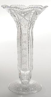 Clark Brilliant Period Cut Glass Vase