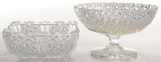 Two Brilliant Period Cut Glass Bowls