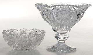 Two Brilliant Period Cut Glass Bowls