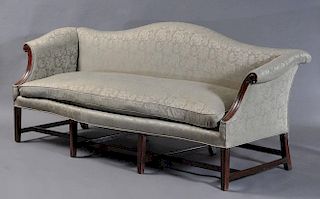 Chippendale Mahogany Camelback Sofa