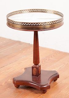 Brass Gallery Marble Top Plant Stand Table