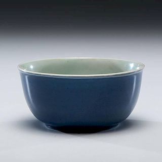 Chinese Celadon and Blue Bowl 