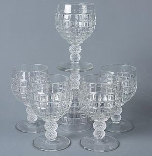 Heisey Glass "Victorian" High Goblets Set