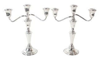 Pair of Reed & Barton Sterling Silver Candelabras