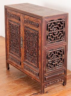 Asian Cabinet, Carved, Turn of the 20th Century