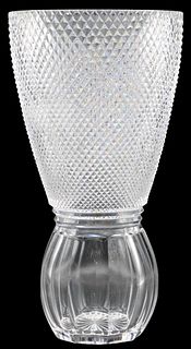 Unique Multi-faceted Cut Crystal Vase