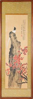 Mu Ying, Chinese Gouache Scroll Painting