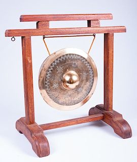 Asian Cast Brass Gong