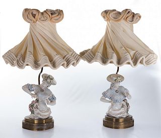 Cordey Figural Lamps Pair
