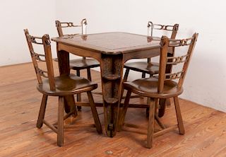 Romweber Viking Oak Game Table & Chair Set