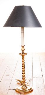 Brass Twist Candlestick Table Lamp
