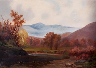 Mountain Landscape Oil On Canvas