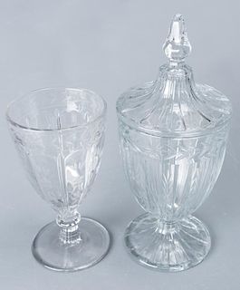 Heisey Glass Footed Celery Vases