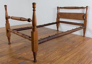 19th Century Maple Rope Bed